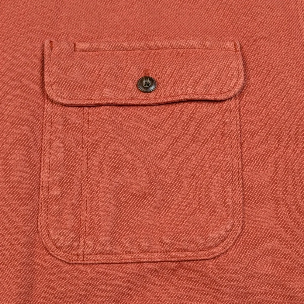 Outerknown Blanket Shirt Mens XXL Terracotta Orange Organic Cotton Button Up